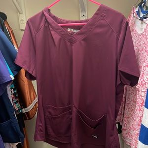 Maroon Scrub Top and Bottom